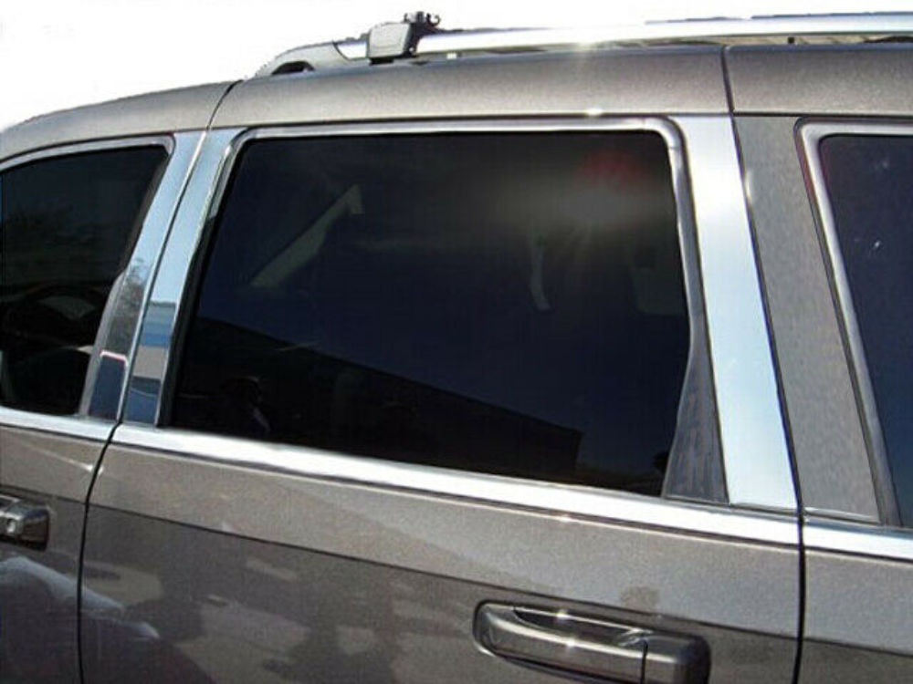 PP47081 Polished Pillar Post Trim 6Pc Fits 05-10 Grand Cherokee