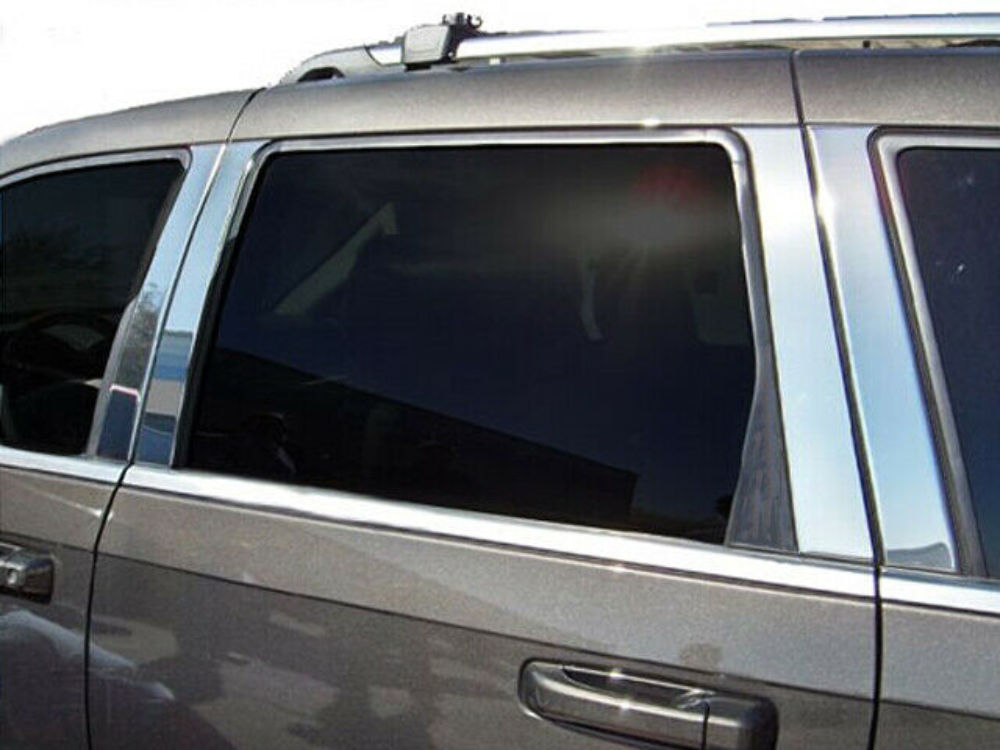 PP47082 Polished Pillar Post Trim 8Pc Fits 05-10 Grand Cherokee