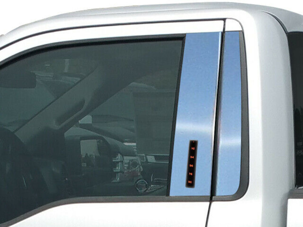 QAA PP55306 Polished Pillar Post Trim 4Pc Fits 15-20 F-150