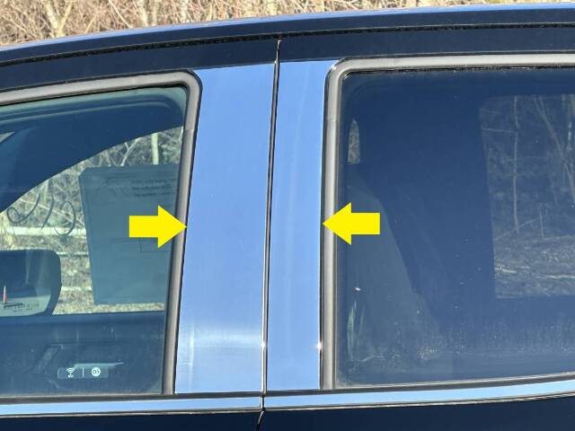 QAA Polished Pillar Post Trim 4Pc Fits 23-26 Colorado Crew Cab