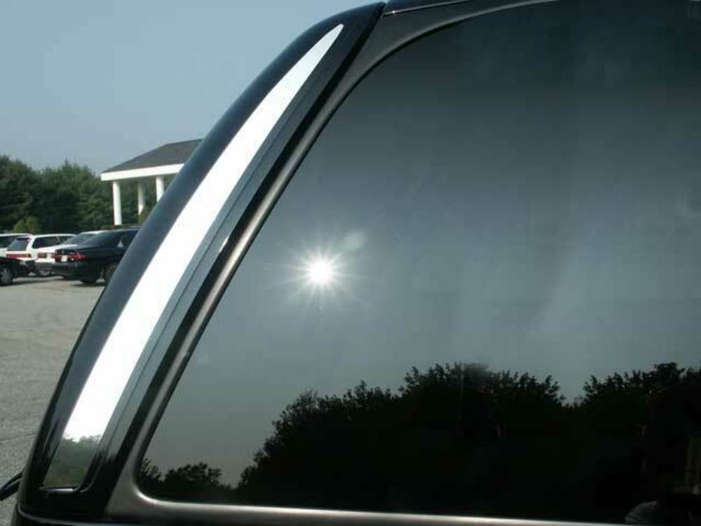 QAA RW42255 Polished Rear Window Trim 2Pc Fits 02-06 Escalade