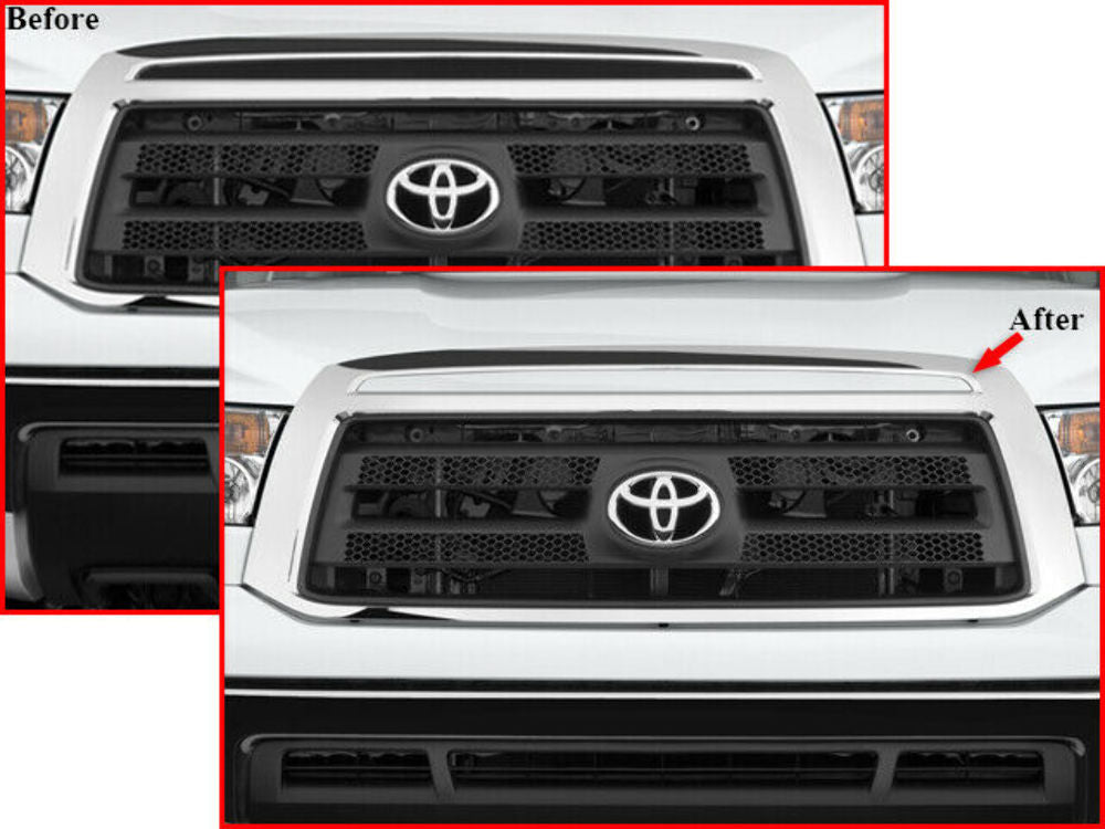 SG10145 Polished Front Grille Accent Trim 1Pc Fits 10-13 Tundra