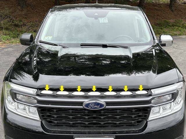 QAA Polished Front Grille Insert Accent Trim 7Pc Fits 22-24 Maverick