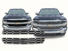 Load image into Gallery viewer, QAA SGC56184 Chrome Grill Overlay 2Pc Fits 16-18 Silverado