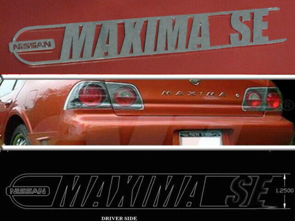 SGR24541 Polished Maxima Se Logo Decal 2Pc Fits 04-08 Maxima Sedan