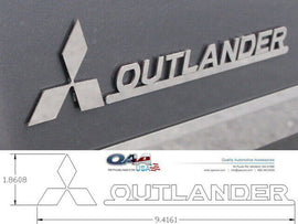 QAA SGR27010 Polished Outlander Logo Decal 4Pc Fits 07-09 Outlander