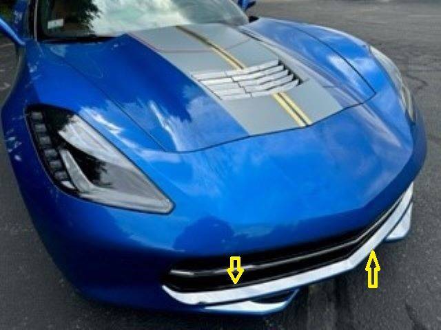 QAA Polished Front Grille Accent Trim 1Pc Fits 14-19 Corvette