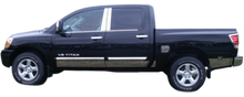 Load image into Gallery viewer, TH24520 Polished Upper Rocker Trim 10Pc Fits 04-15 Titan Crew Cab