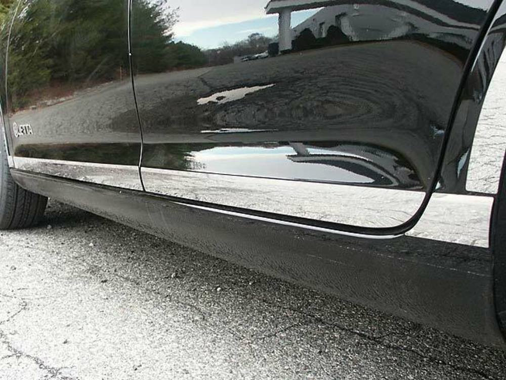 QAA TH25665 Polished Lower Rocker Trim 8Pc Fits 05-10 Jetta Sedan