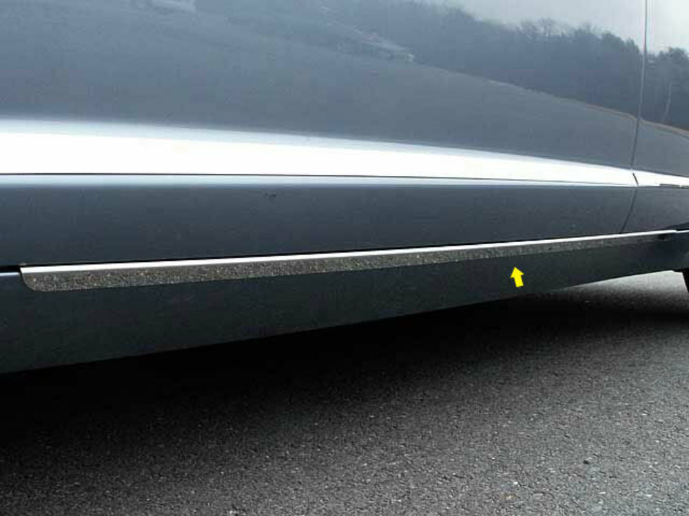 QAA TH29098 Polished Rocker Panel Trim 2Pc Fits 09-15 XF Sedan