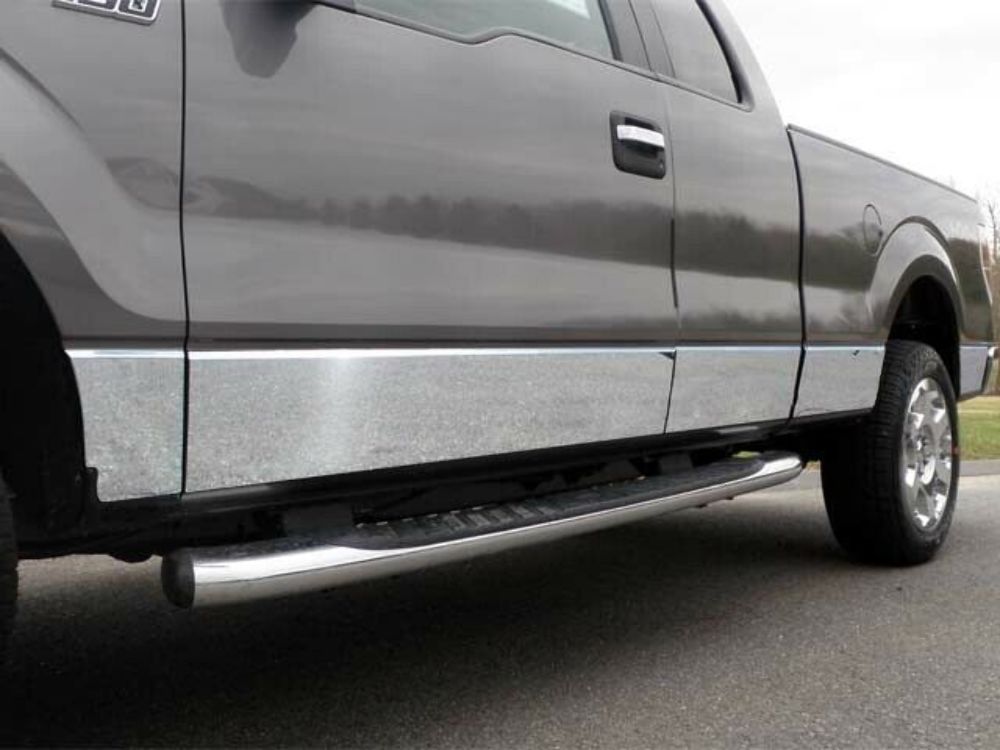 TH49303 Polished Lower Rocker Trim 10Pc Fits 09-14 F-150 Super Cab