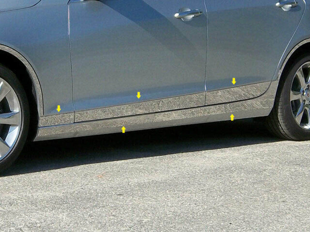 QAA TH53237 Polished Rocker Panel Trim 10Pc Fits 13-18 ATS Sedan