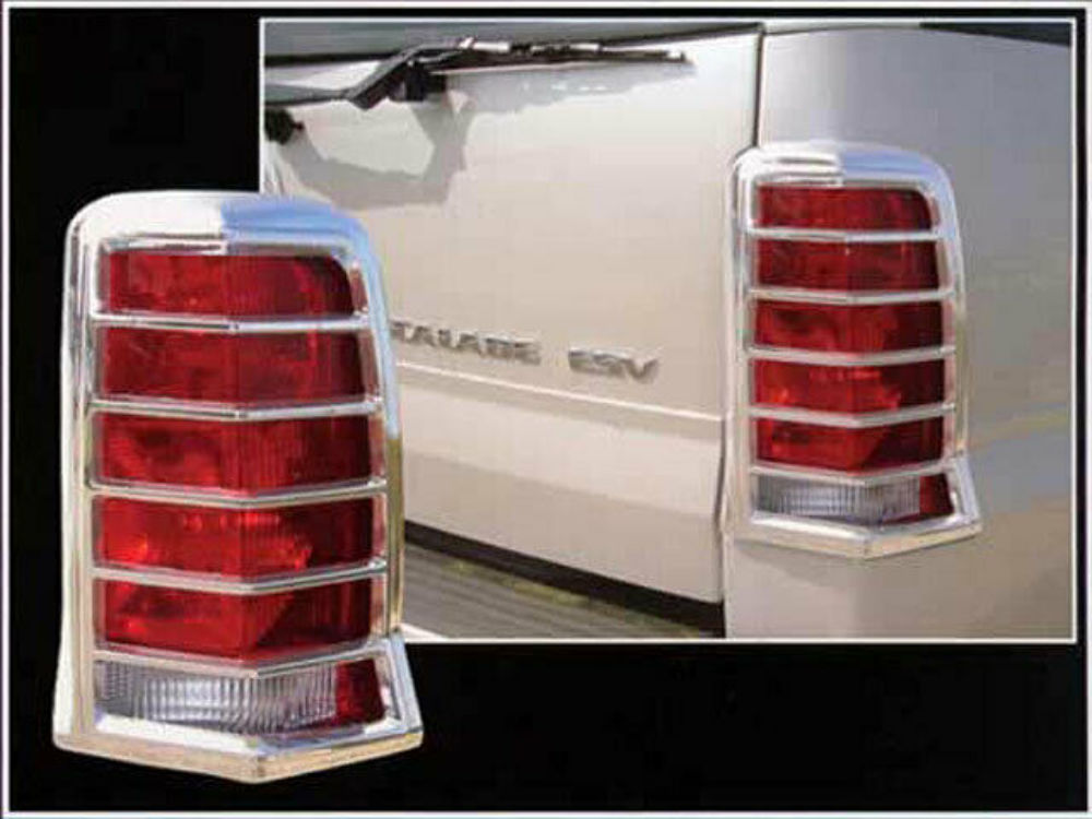 QAA TL42255 Chrome Tail Light Bezels 2Pc Fits 02-06 Escalade