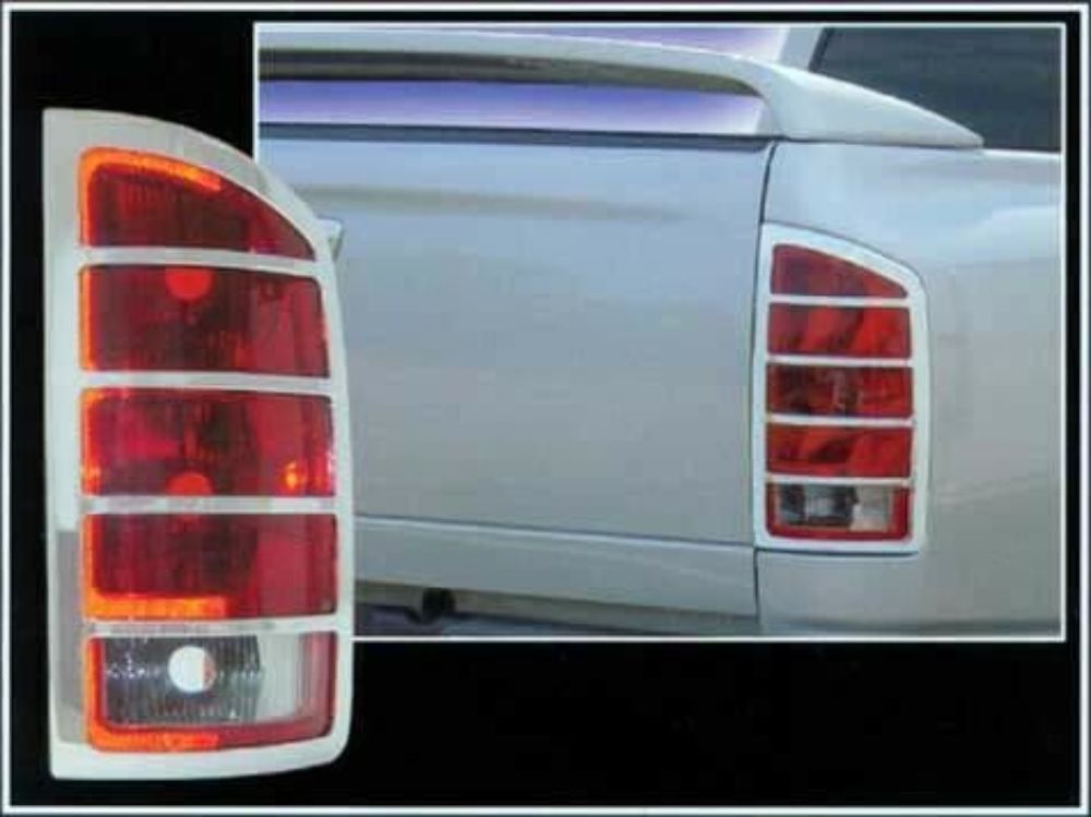 QAA TL42935 Chrome Tail Light Bezels 2Pc Fits 02-08 Ram