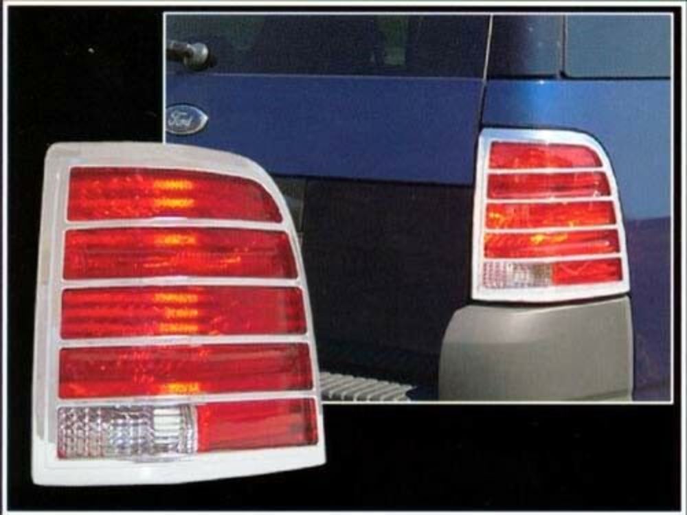 QAA TL43305 Chrome Tail Light Bezels 2Pc Fits 02-05 Explorer