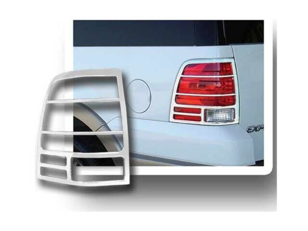 QAA TL43387 Chrome Tail Light Bezels 2Pc Fits 03-06 Expedition