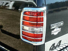 Load image into Gallery viewer, QAA TL44308 Chrome Tail Light Bezels 2Pc Fits 04-08 F-150