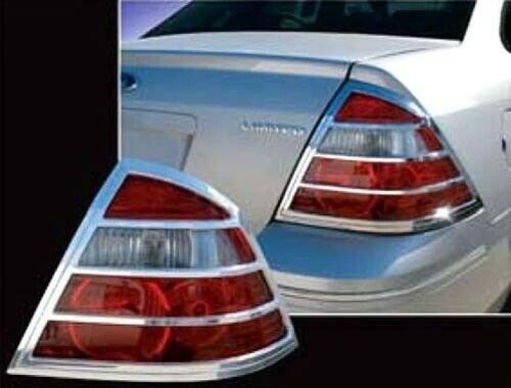 QAA TL45490 Chrome Tail Light Bezels 2Pc Fits 05-07 Montego Sedan