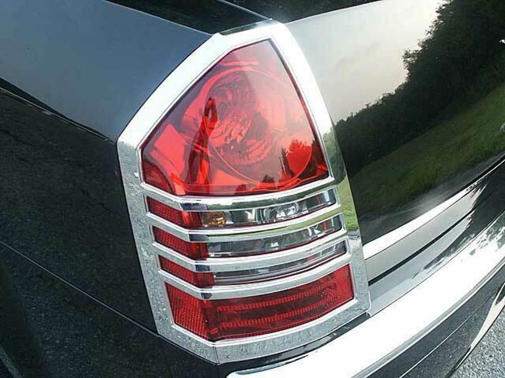 QAA TL45765 Chrome Tail Light Bezels 2Pc Fits 05-07 300 Sedan