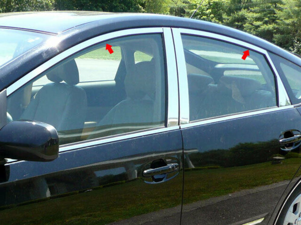 QAA WP24136 Polished Window Trim 4Pc Fits 04-09 Prius