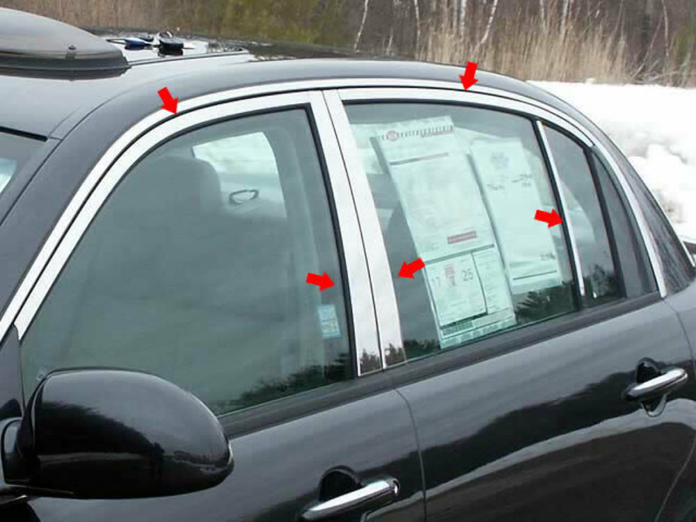 QAA WP24800 Polished Window Trim 10Pc Fits 04-10 Amanti Sedan