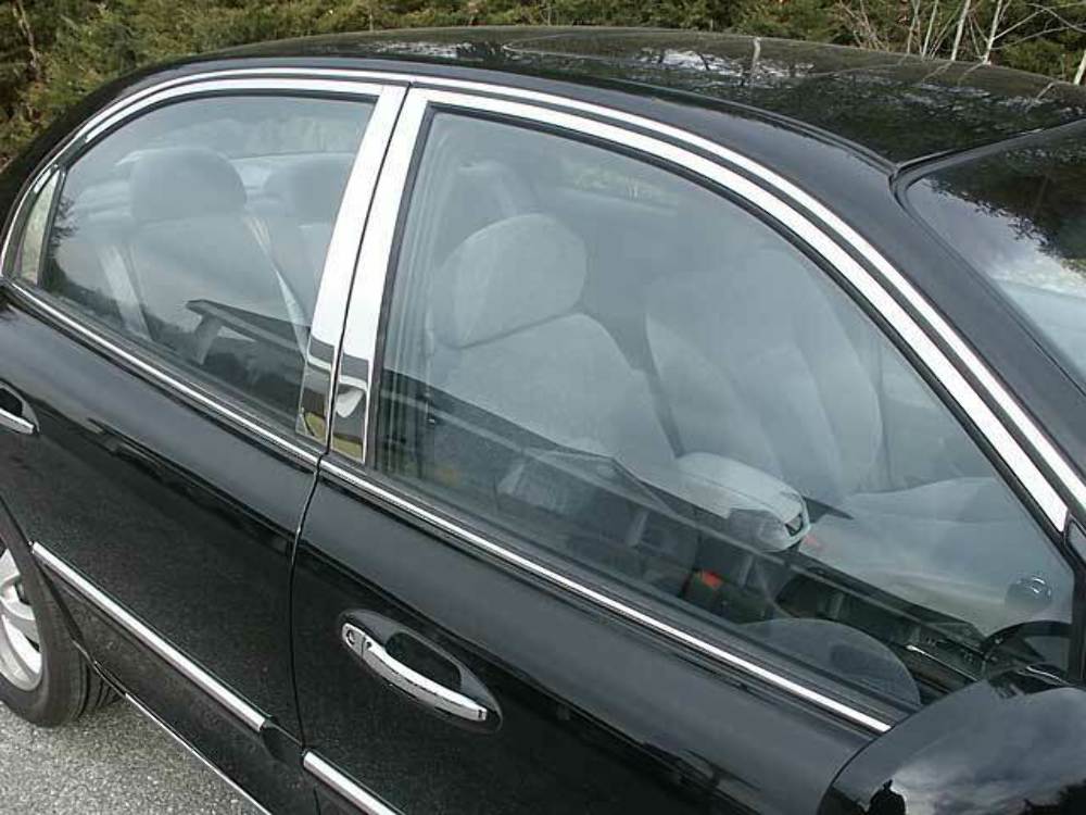 QAA WP24805 Polished Window Trim 12Pc Fits 01-06 Optima Sedan