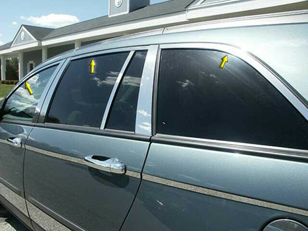 QAA WP44751 Polished Window Trim 6Pc Fits 04-08 Pacifica