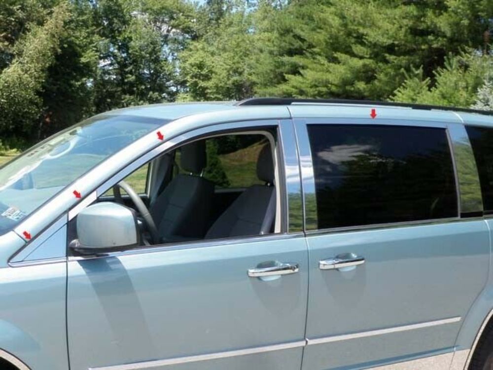 QAA WP48896 Polished Window Trim 8Pc Fits 09-12 Routan