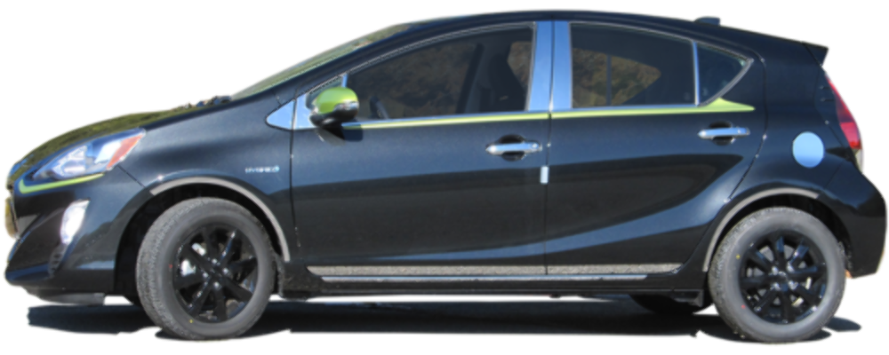 QAA WQ12705 Polished Fender Trim 4Pc Fits 12-17 Prius C