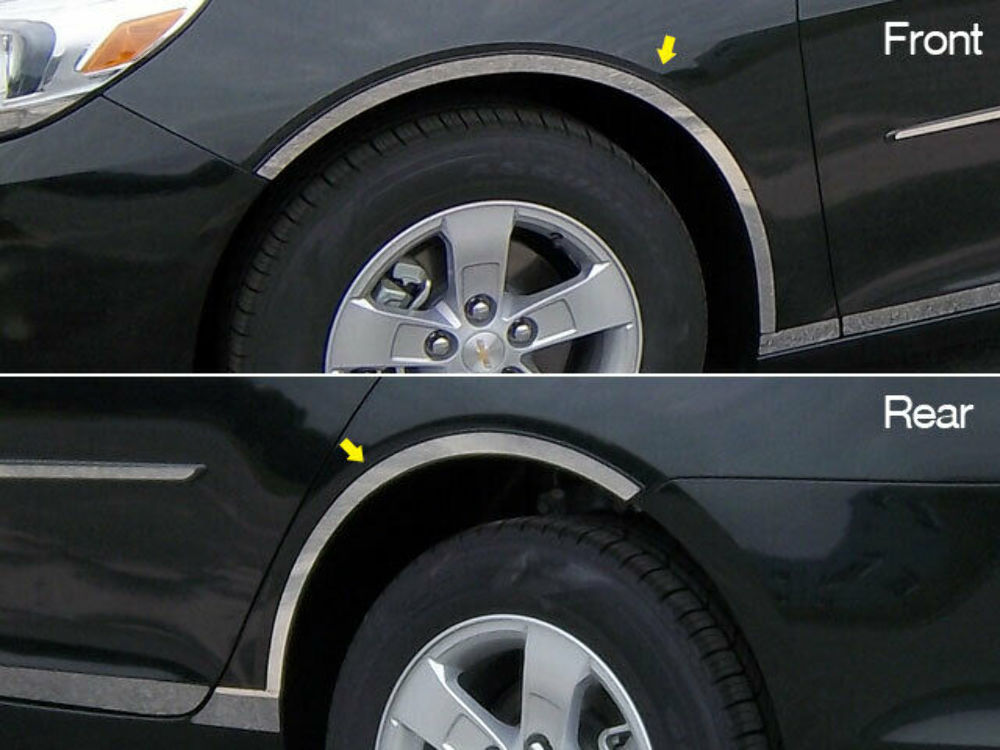 QAA WQ53105 Polished Fender Trim 4Pc Fits 13-15 Malibu Sedan