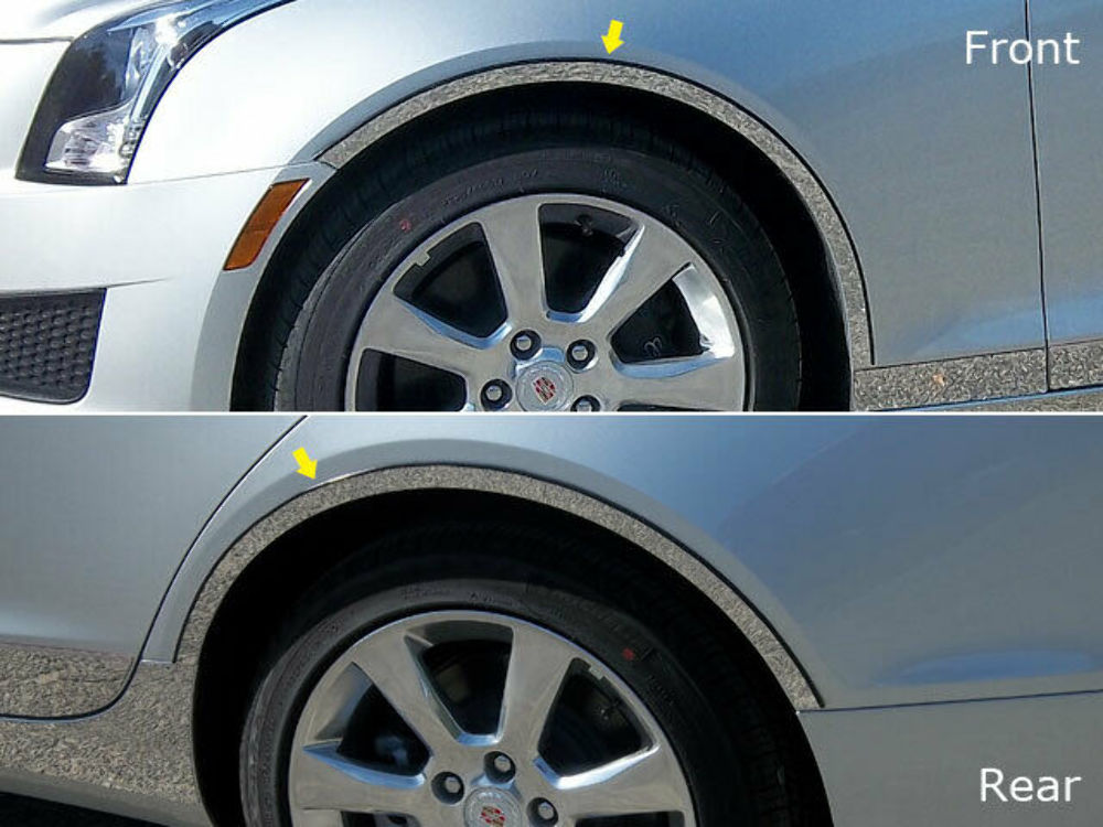 QAA WQ53235 Polished Fender Trim 4Pc Fits 13-18 ATS Sedan