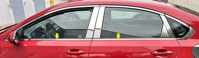 QAA Polished Window Sill Face Accent Trim 4Pc Fits 19-24 Forte Sedan
