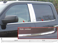 Load image into Gallery viewer, WS54184 Polished Window Sill Trim 4Pc Fits 14-18 Silverado Crew Cab