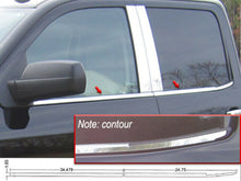 Load image into Gallery viewer, WS54185 Polished Window Sill Trim 4Pc Fits 19-19 Silverado Extended Cab