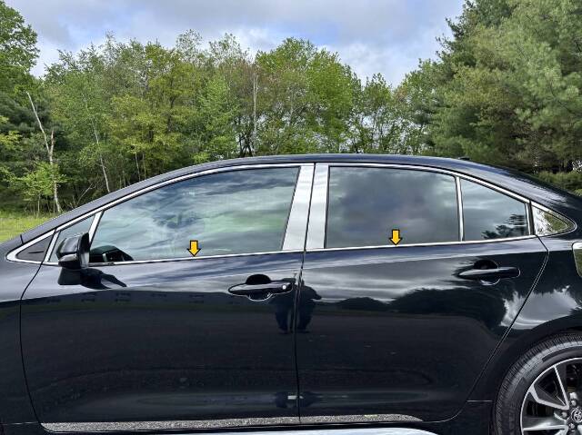 QAA WS70112 Polished Window Sill Trim 4Pc Fits 20-26 Corolla Sedan
