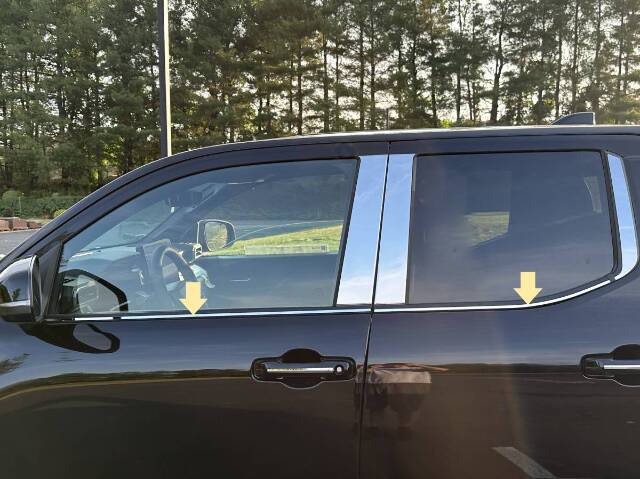 QAA Polished Window Sill Trim 4Pc Fits 24-26 Tacoma Crew Cab
