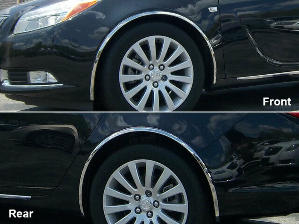 QAA WZ51575 Polished Fender Trim 4Pc Fits 11-13 Regal Sedan