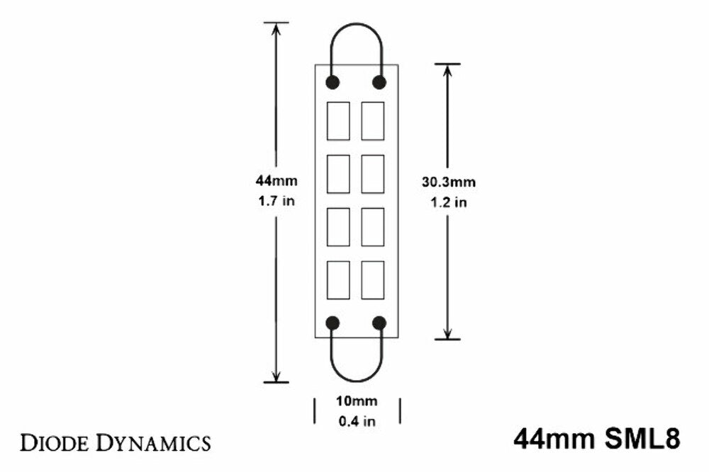 Diode Dynamics DD0101S SML8 Red Bulb