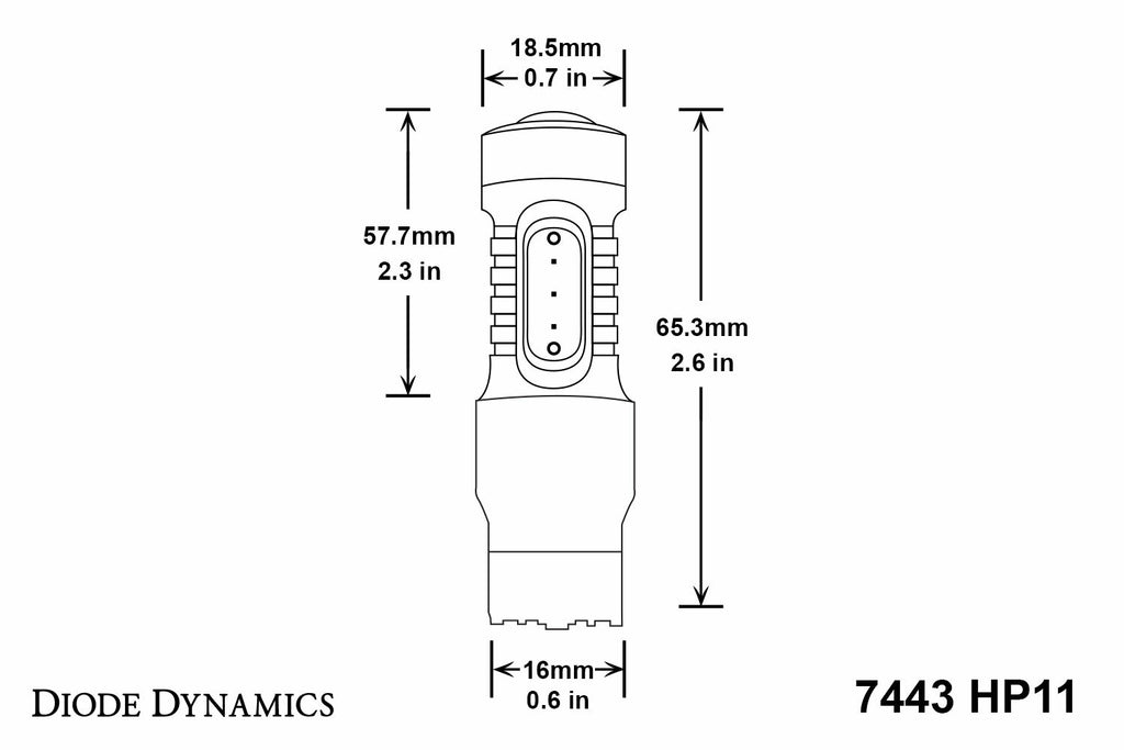 Diode Dynamics DD0107S HP11 Amber Bulb