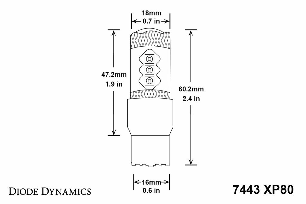 Diode Dynamics DD0114P XP80 Amber Bulbs