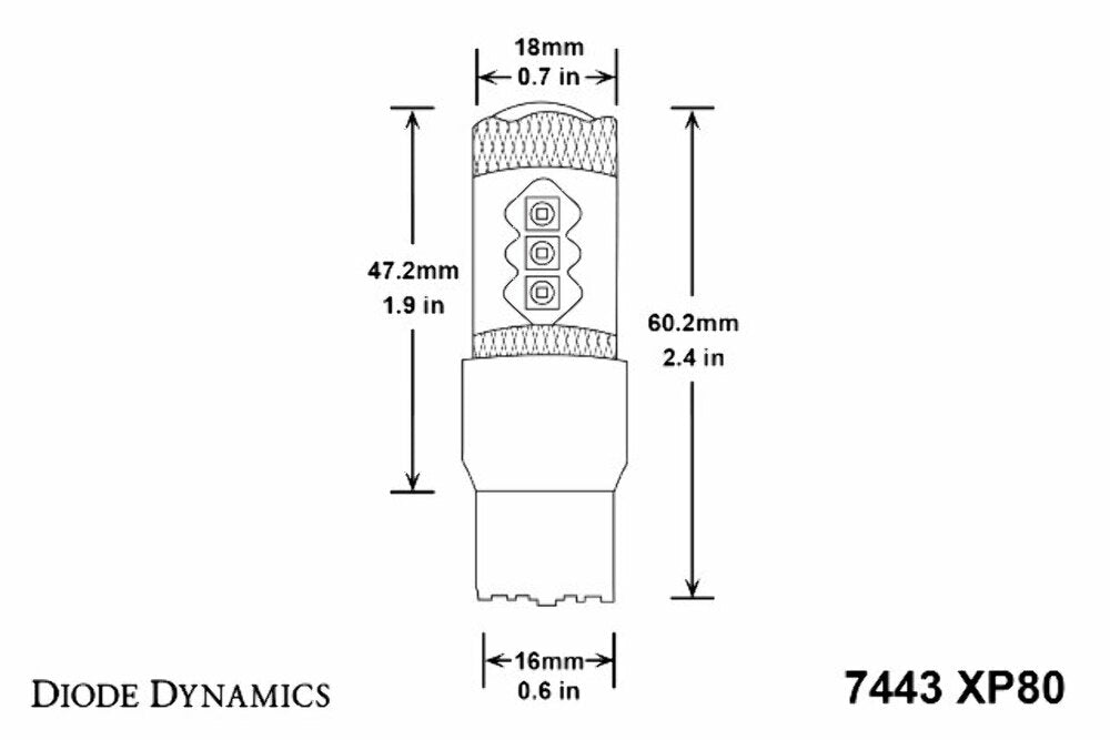 Diode Dynamics DD0114S XP80 Amber Bulb