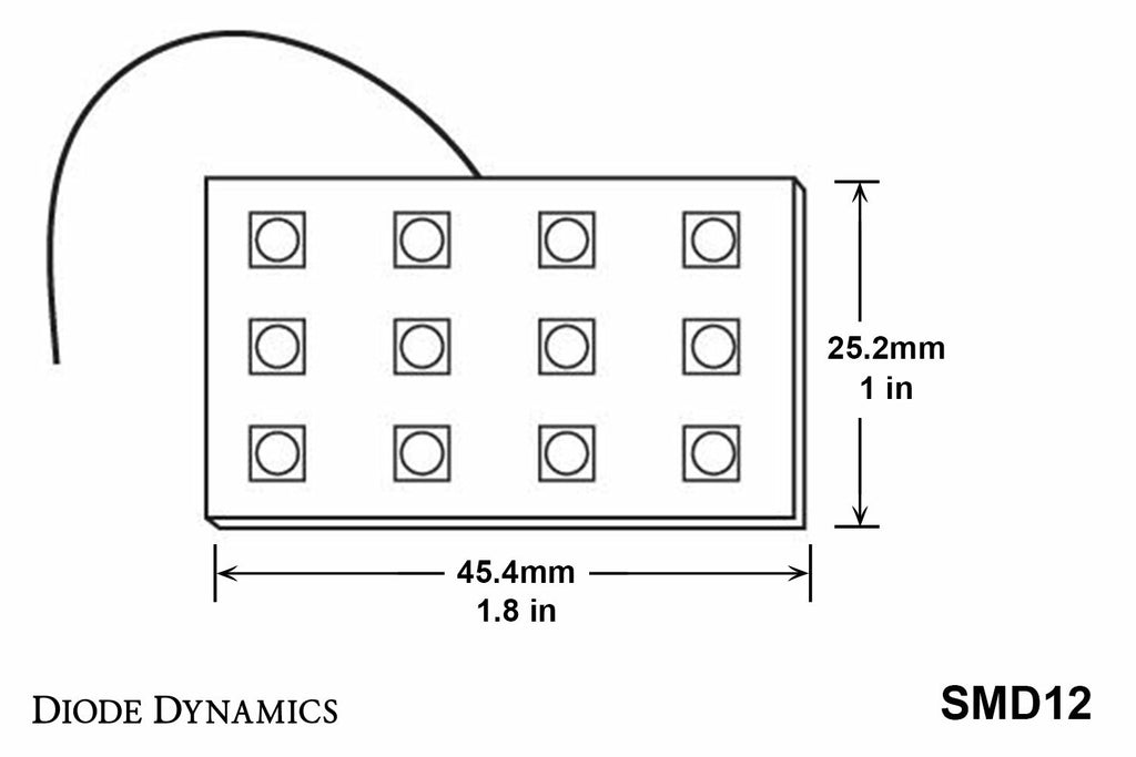 Diode Dynamics DD0145P SMD12 Amber Bulbs