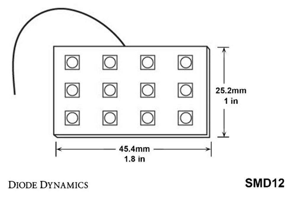 Diode Dynamics DD0145S SMD12 Amber Bulb