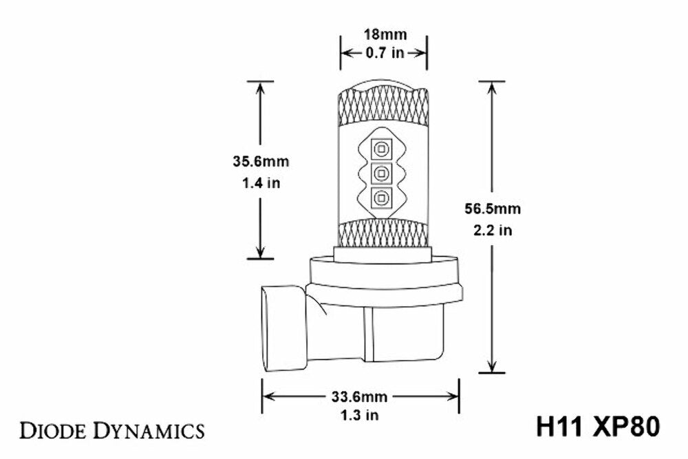 Diode Dynamics DD0165P XP80 Cool White Bulbs