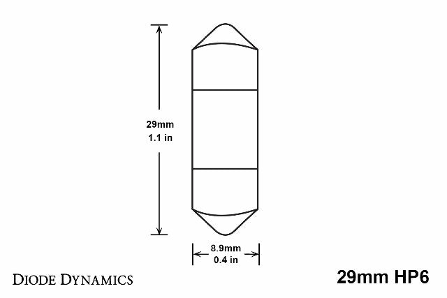 Diode Dynamics DD0292P HP6 Cool White Bulbs