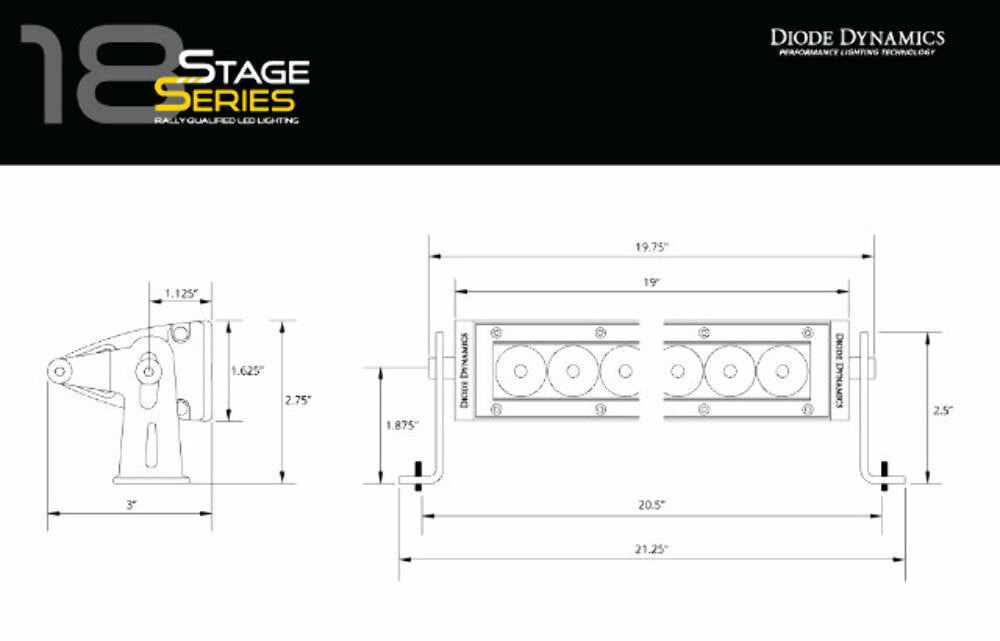 Diode Dynamics DD5038 Amber LED Light Bar