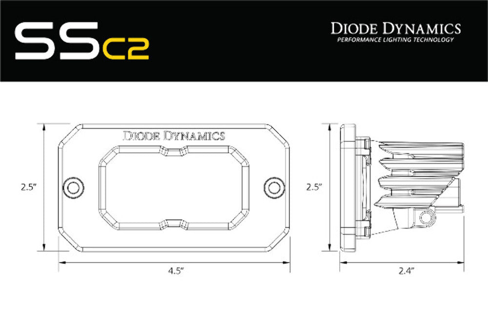 Diode Dynamics DD6425P Yellow LED Light Pods