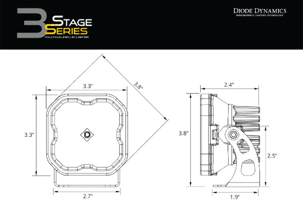 Diode Dynamics DD6492S Yellow LED Light Pod