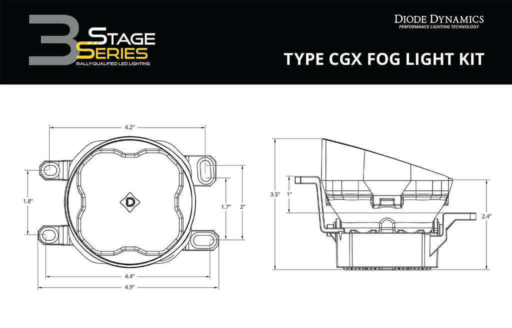 Diode Dynamics DD6739 Yellow LED Light Pods