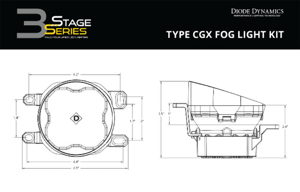 Diode Dynamics DD7203 Yellow LED Light Pods